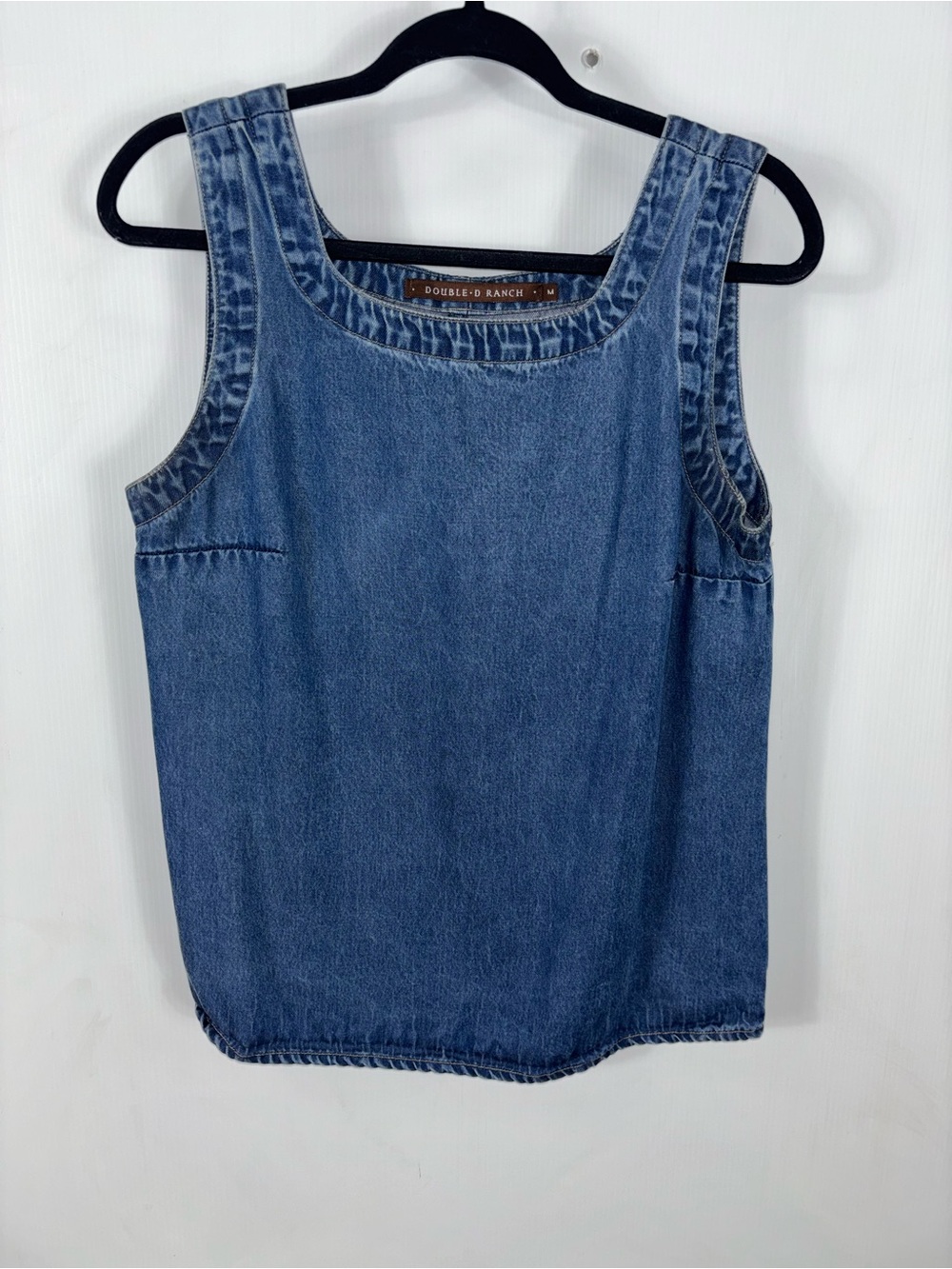 Double D Ranch Women's Denim Scoop Neck Tank size M